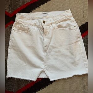 Frame Denim White Skirt